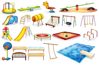 Playground equipments clipart