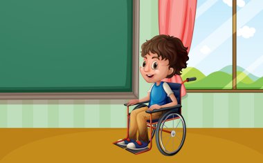 çocuğa tekerlekli sandalye