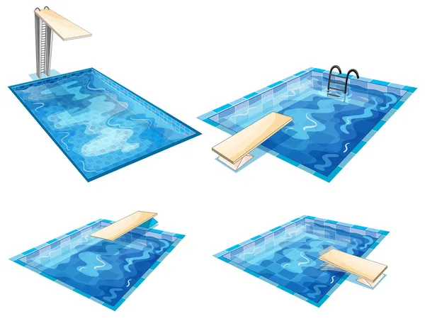 Ensemble de piscines — Image vectorielle