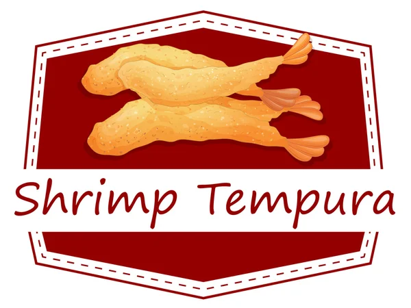 Tempura garnaal — Stockvector