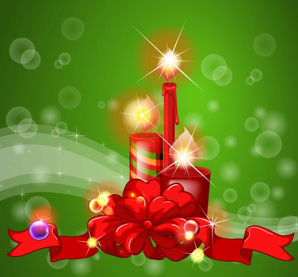 Bougies de Noël — Image vectorielle