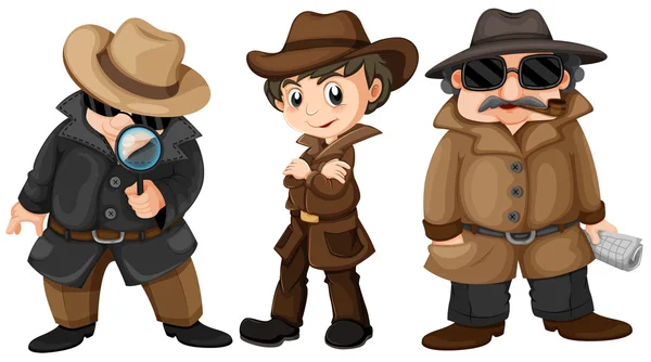 Detectives — Stock Vector