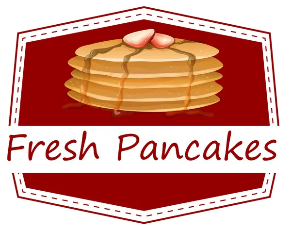 Fresh pancakes template — Stock Vector