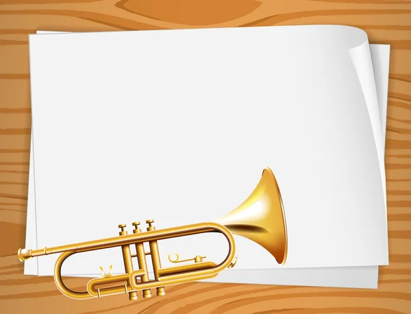 Papiers à reliure vides avec trombone — Image vectorielle