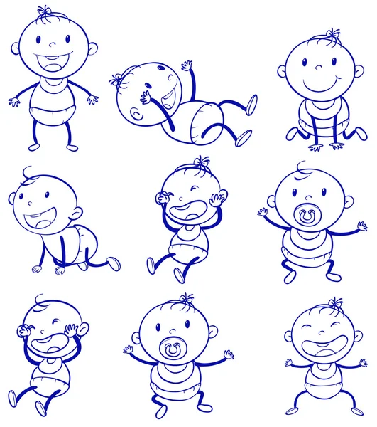 Baby actions — Stock Vector