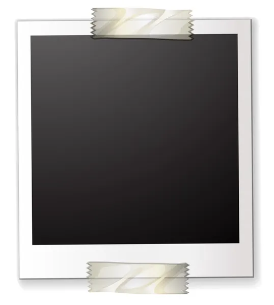 Μια polaroid που συνδέονται με ένα κομμάτι χαρτί — Διανυσματικό Αρχείο