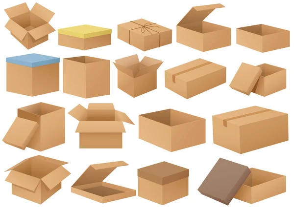 Cardboard boxes — Stock Vector