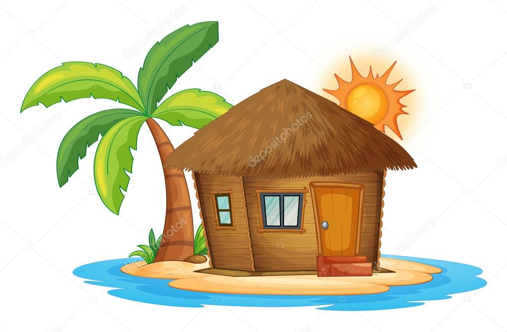 A Small Nipa Hut In The Island Vector Image By C Interactimages Vector Stock 51350005