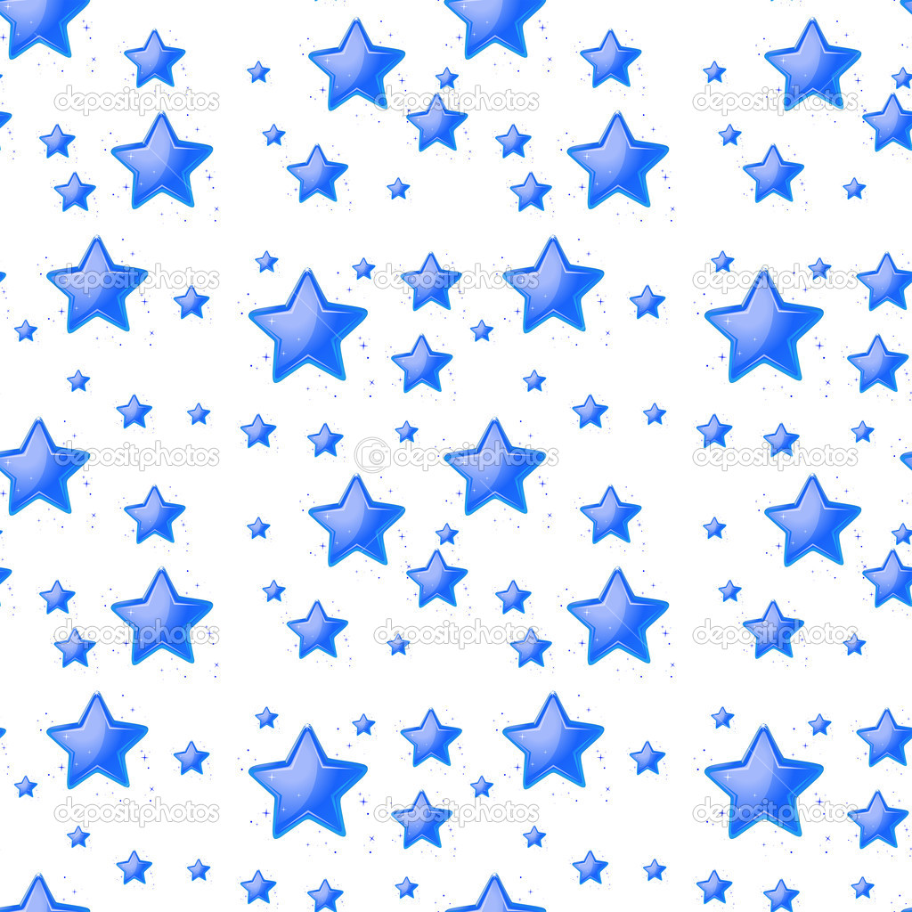 Blue stars background seamless