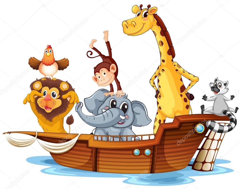 Animals on boat
