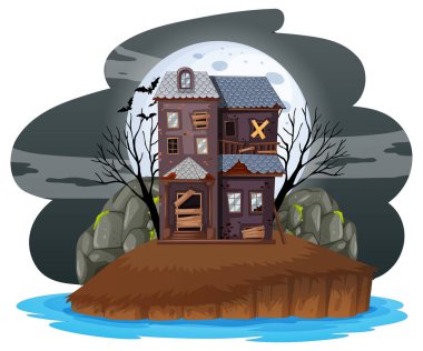 Cadılar Bayramı 'nın terk edilmiş evi.