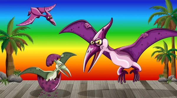 Dinossauro roxo de pé sozinho imagem vetorial de interactimages© 84592746