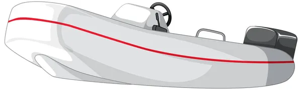 Barco Motor Lancha Isolada Fundo Branco Ilustração —  Vetores de Stock