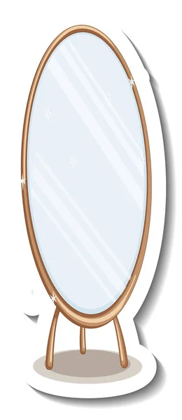 Modelo Adesivo Espelho Ilustração Isolada —  Vetores de Stock