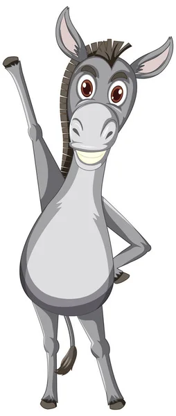 Funny Donkey Animal Cartoon Character Illustration — Stock Vector
