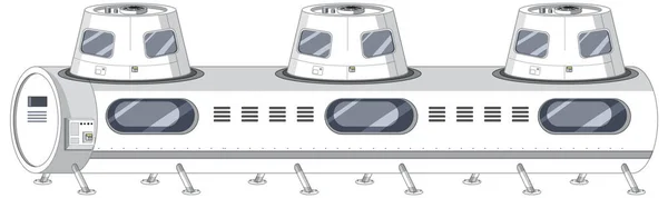 Partie Illustration Isolée Station Spatiale — Image vectorielle