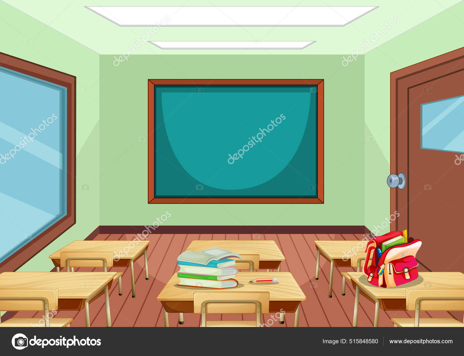 Sala De Aula Vazia Na Escola Imagem de Stock - Imagem de infância