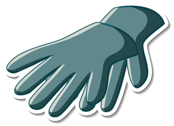 Pegatina Guantes Sobre Fondo Blanco Ilustración — Vector de stock