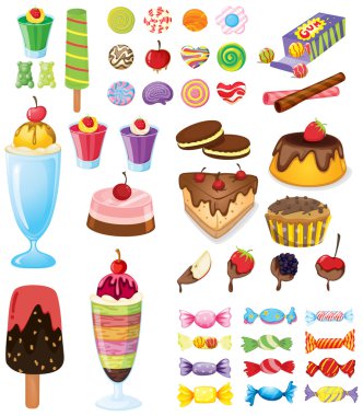 Different sweets clipart