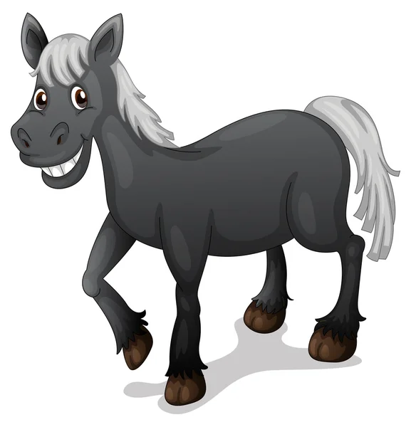 Caballo negro — Vector de stock