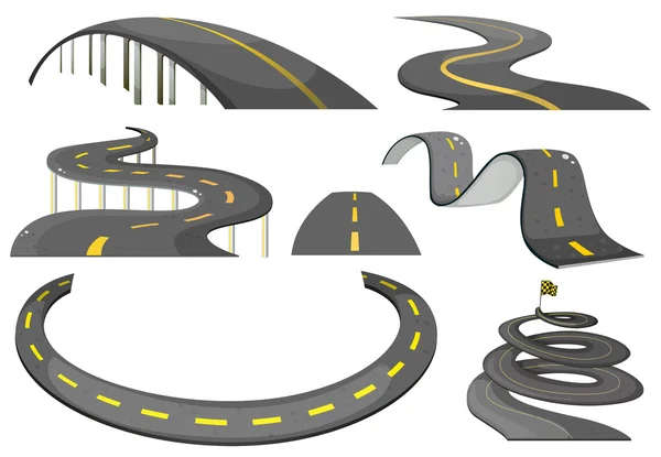 Conjunto de carretera — Archivo Imágenes Vectoriales