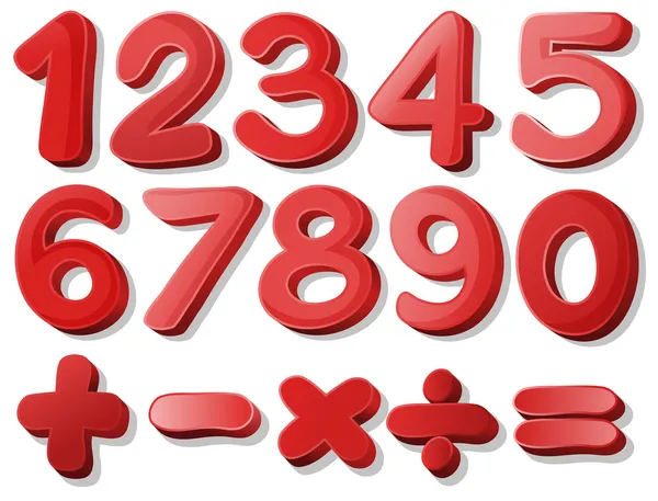 Numéro rouge — Image vectorielle
