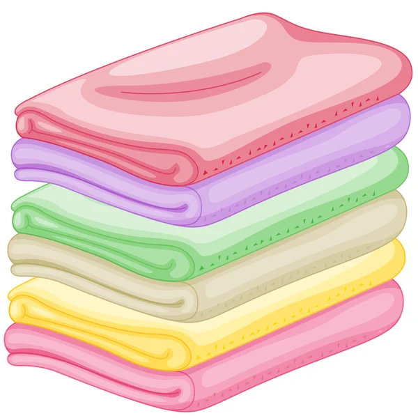 Stapel handdoeken — Stockvector