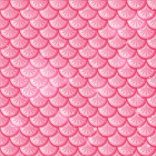 Пастельні Рожеві Рибні Луски Безшовна Ілюстрація Візерунка — стоковий вектор
