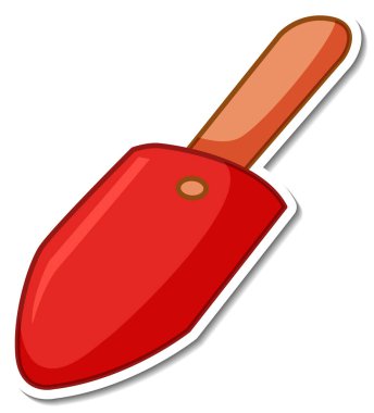 Çıkartma kürek bahçe illüstrasyonu