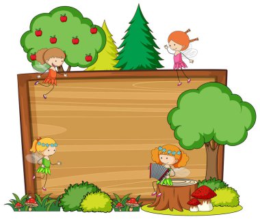 Peri masalı illüstrasyon şablonu