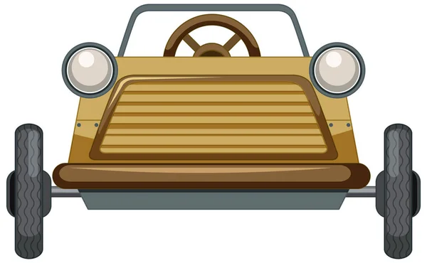 白色背景插图的老式迷你汽车玩具 — 图库矢量图片
