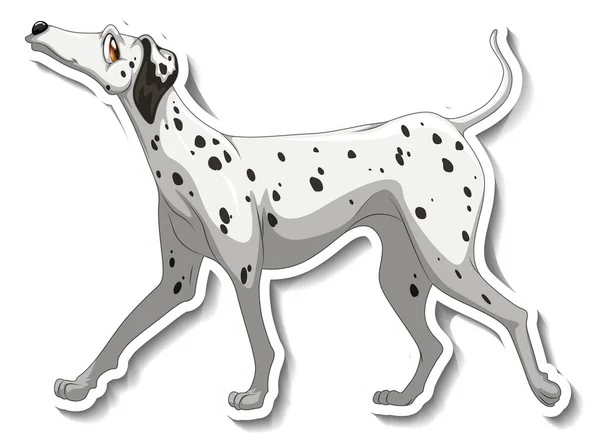 Dalmaçyalı Köpek Resimli Çıkartma Tasarımı — Stok Vektör