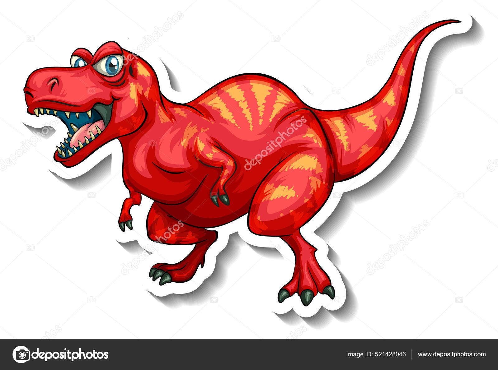 Tiranossauro. T. Personagem De Desenho Animado De Dinossauro Rex