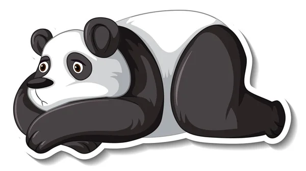 パンダクマ動物の漫画のステッカーイラスト — ストックベクタ
