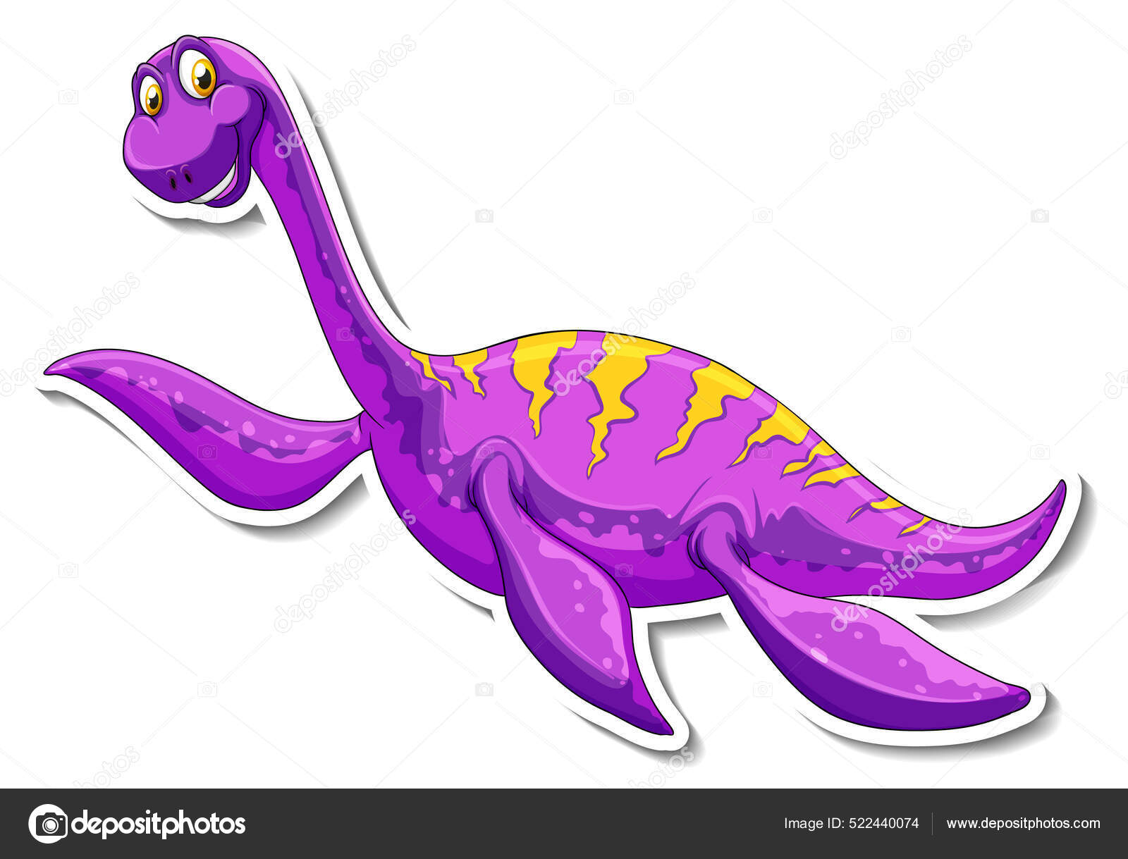 Tyrannosaurus Dinossauro Desenho Animado Personagem Etiqueta