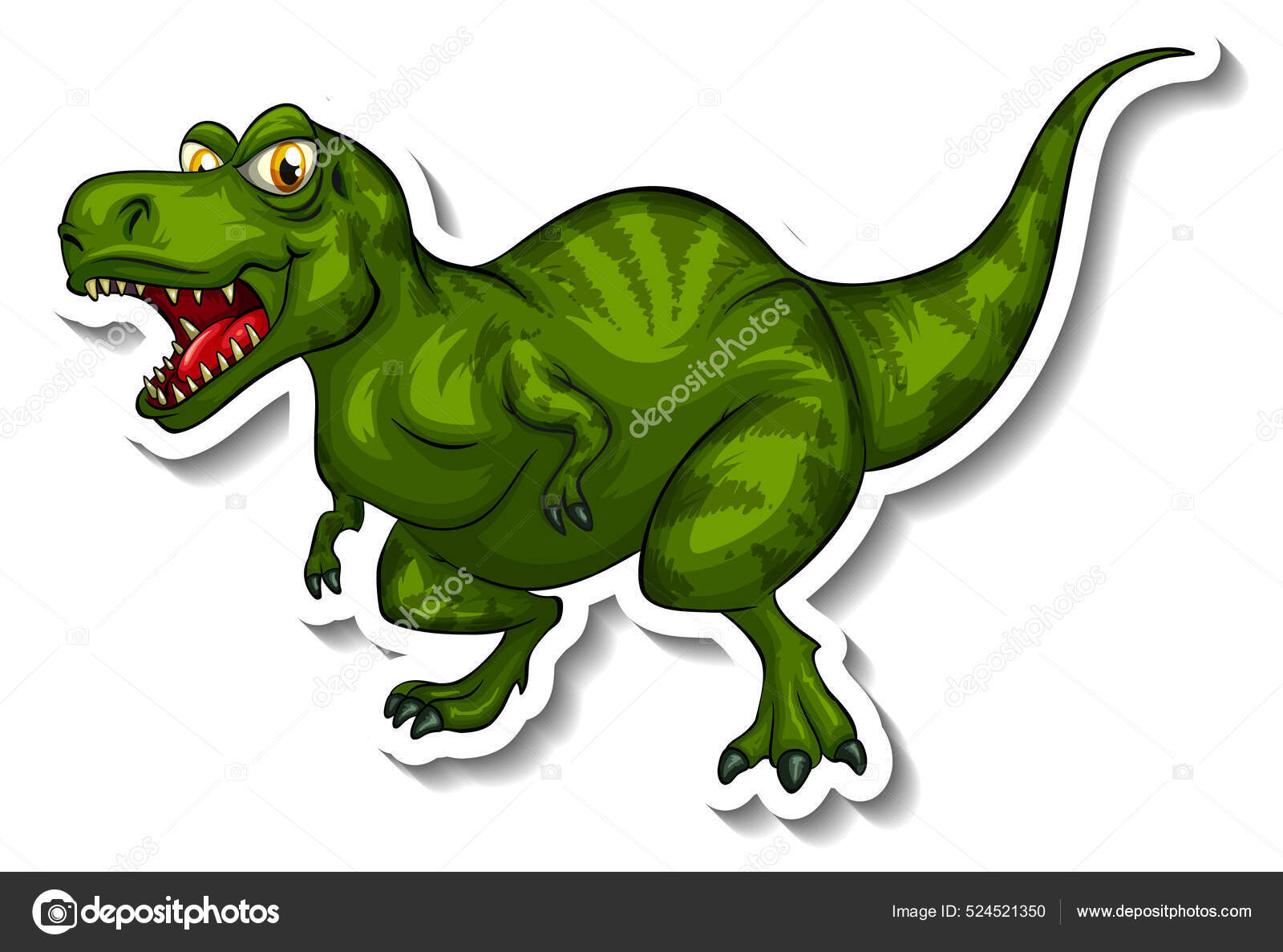 Vetores de Dinossauro Verde De Desenho Animado No Fundo Branco e mais  imagens de Tiranossauro Rex - iStock