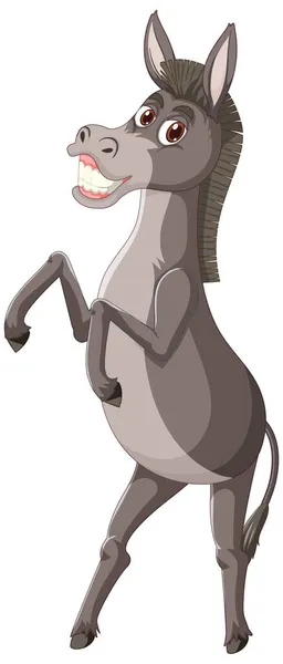 Lustige Esel Tier Zeichentrickfigur Illustration — Stockvektor