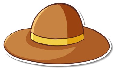 Fötr şapkalı çıkartma tasarımı