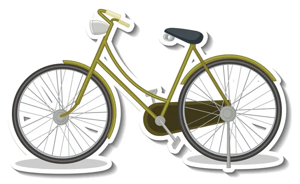 Groene Fiets Witte Achtergrond Illustratie — Stockvector