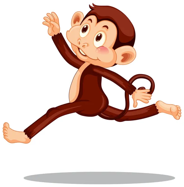 Dancing Monkey Cartoon Character Illustration — Stock Vector