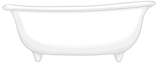 Baignoire Vide Isolée Sur Fond Blanc Illustration — Image vectorielle