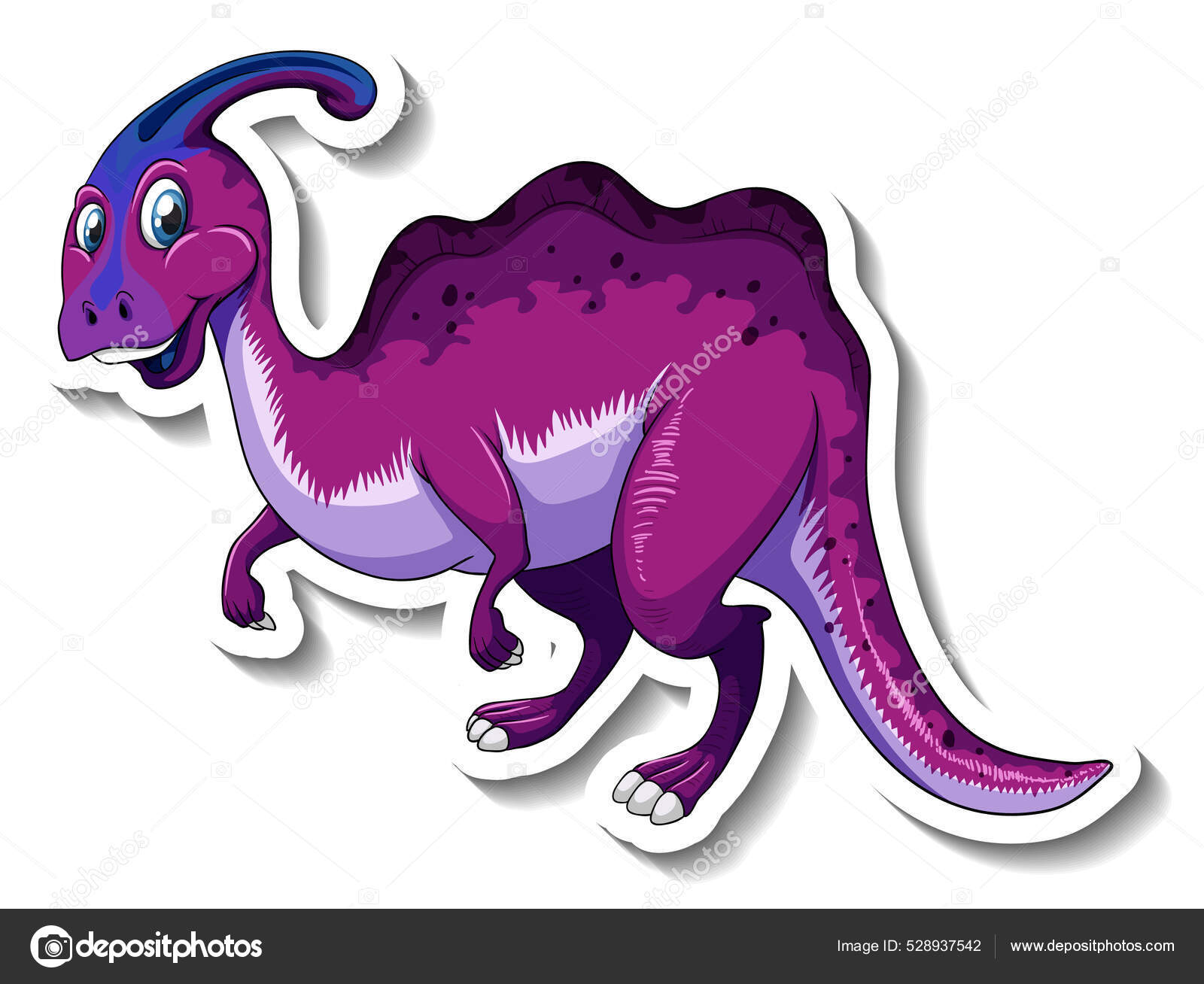 Tyrannosaurus Dinossauro Desenho Animado Personagem Etiqueta