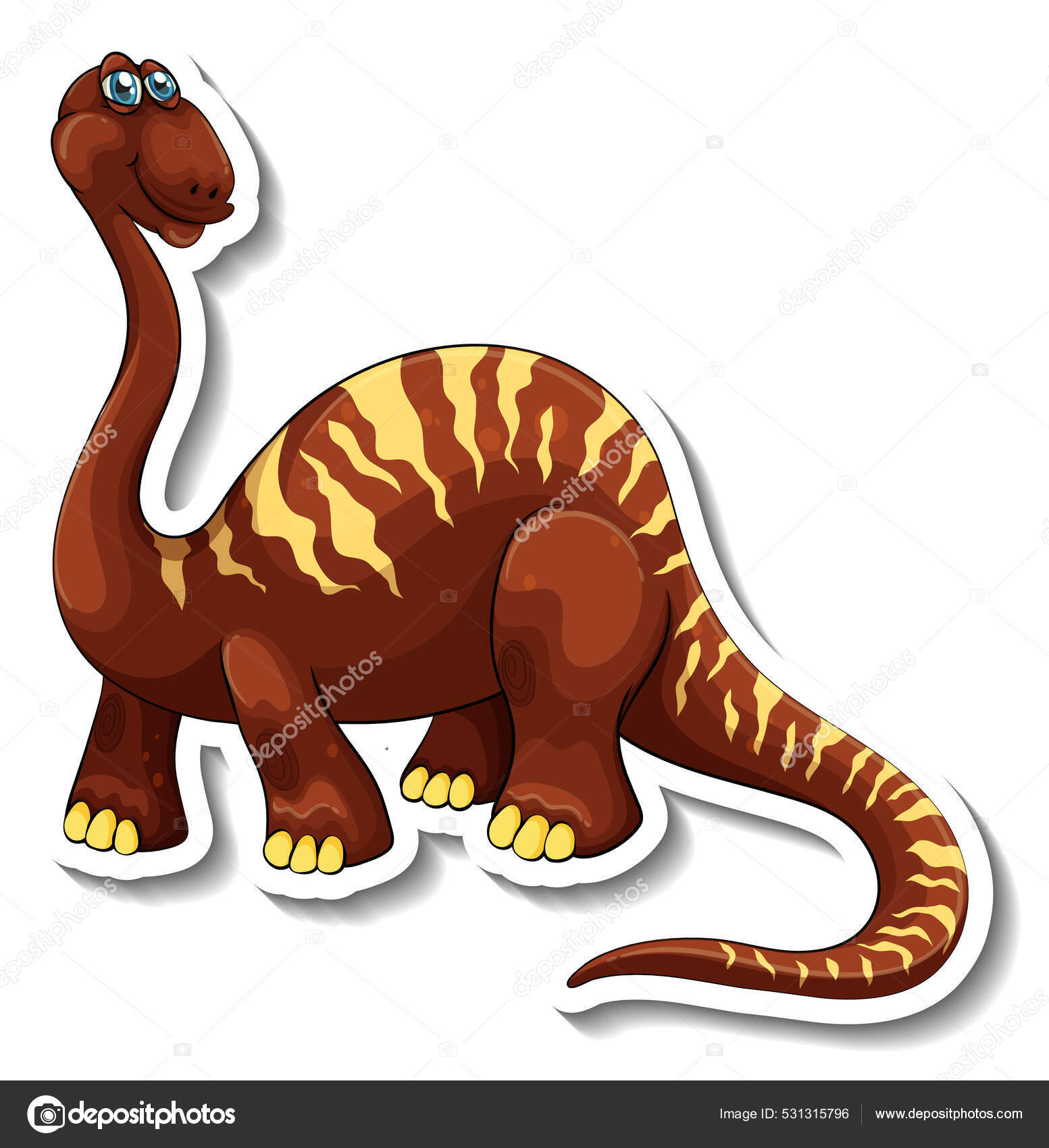 Tyrannosaurus Dinossauro Desenho Animado Personagem Etiqueta