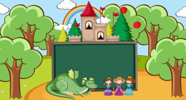 Peri masalı illüstrasyon şablonu