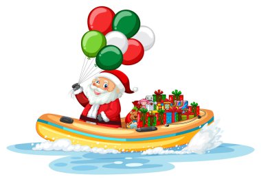 Teknede Noel Baba 'nın hediyeleri.