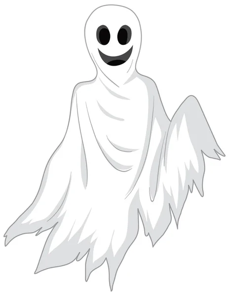白色恐怖鬼孤立的插图 — 图库矢量图片