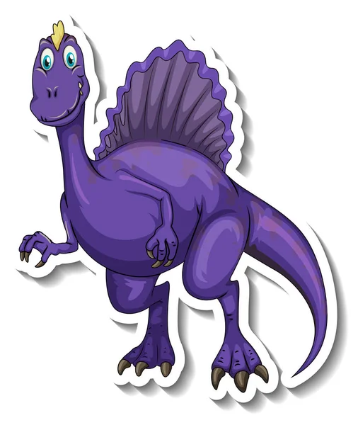 Spinosaurus Dinossauro Desenho Animado Personagem Adesivo Ilustração —  Vetores de Stock