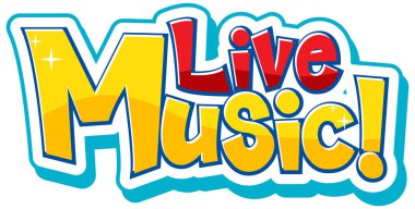 Canlı Müzik Yazı Tipi logosu tasarımı çizimi
