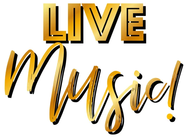 Live Music Dessin Main Illustration Police — Image vectorielle