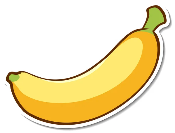 Klistermärke Design Med Banan Isolerad Illustration — Stock vektor